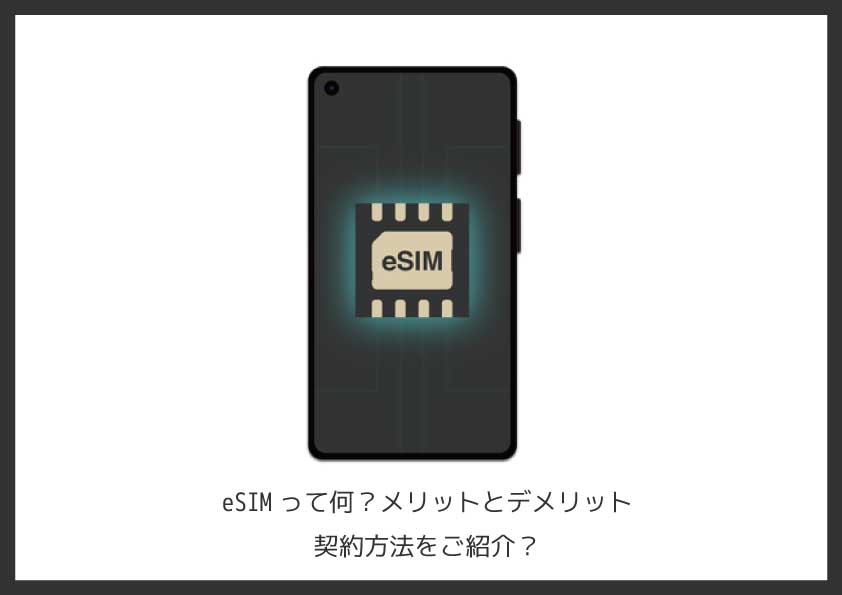 eSIMって何？メリットとデメリット、契約方法をご紹介？